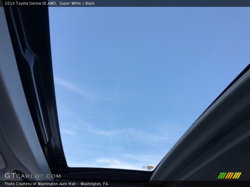 Super White / Black 2019 Toyota Sienna SE AWD