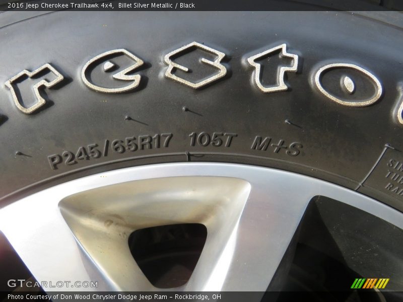 Billet Silver Metallic / Black 2016 Jeep Cherokee Trailhawk 4x4