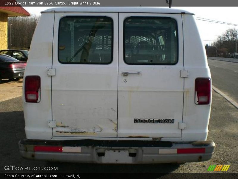 Bright White / Blue 1992 Dodge Ram Van B250 Cargo