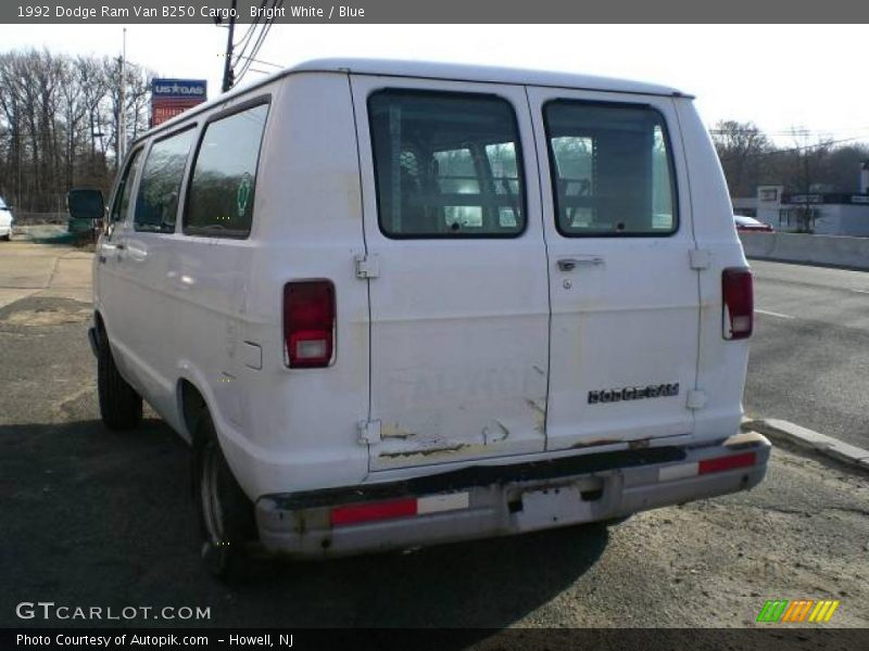 Bright White / Blue 1992 Dodge Ram Van B250 Cargo