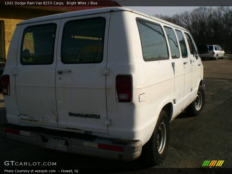 Bright White / Blue 1992 Dodge Ram Van B250 Cargo