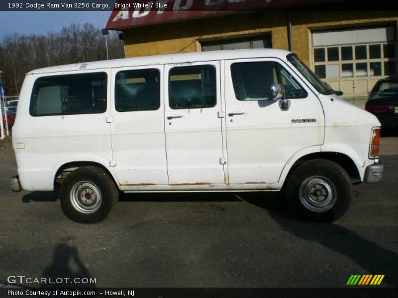 Bright White / Blue 1992 Dodge Ram Van B250 Cargo