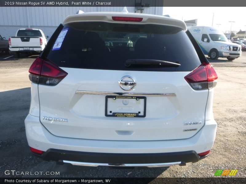 Pearl White / Charcoal 2019 Nissan Rogue SV AWD Hybrid