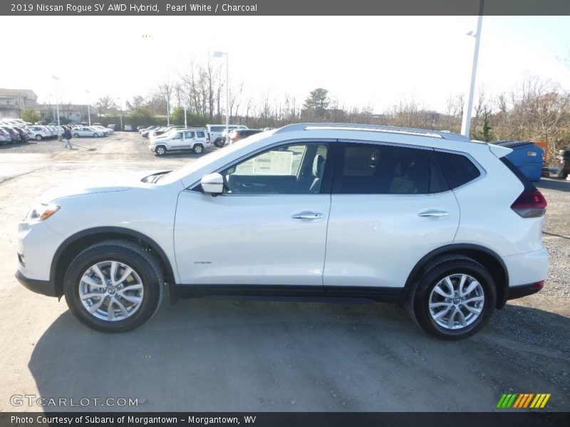 Pearl White / Charcoal 2019 Nissan Rogue SV AWD Hybrid