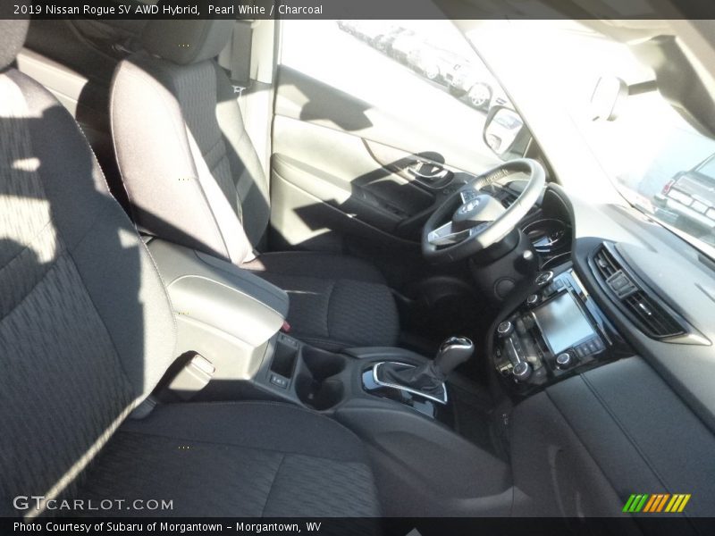 Pearl White / Charcoal 2019 Nissan Rogue SV AWD Hybrid