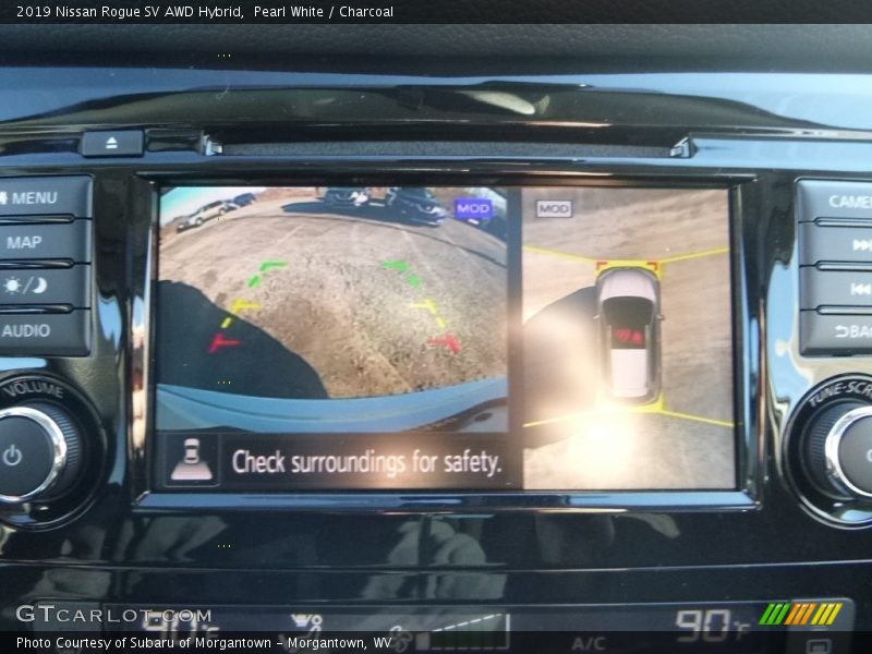 Pearl White / Charcoal 2019 Nissan Rogue SV AWD Hybrid