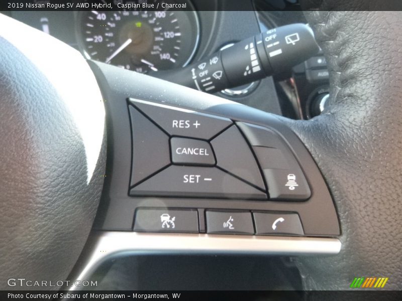 Caspian Blue / Charcoal 2019 Nissan Rogue SV AWD Hybrid