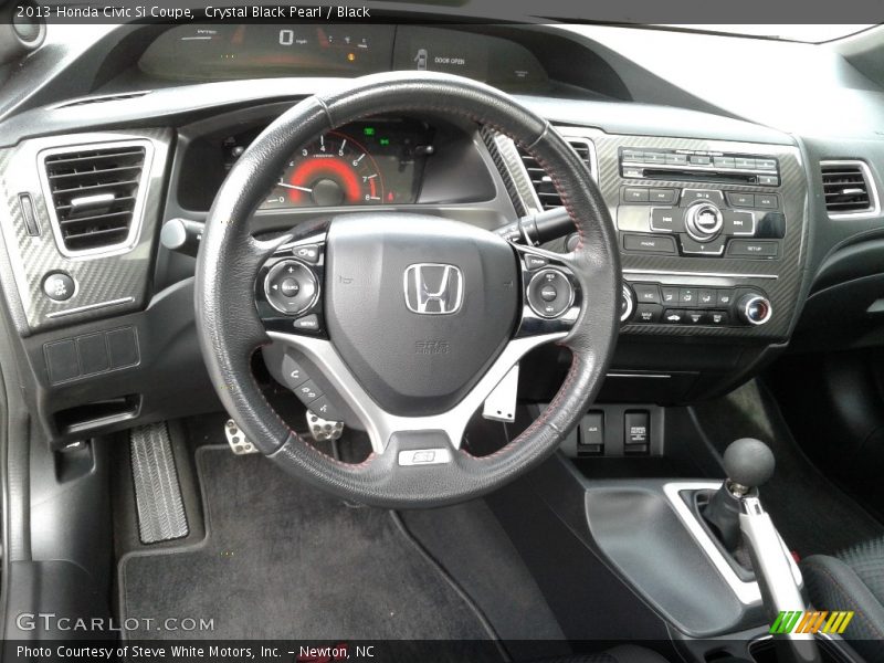 Crystal Black Pearl / Black 2013 Honda Civic Si Coupe