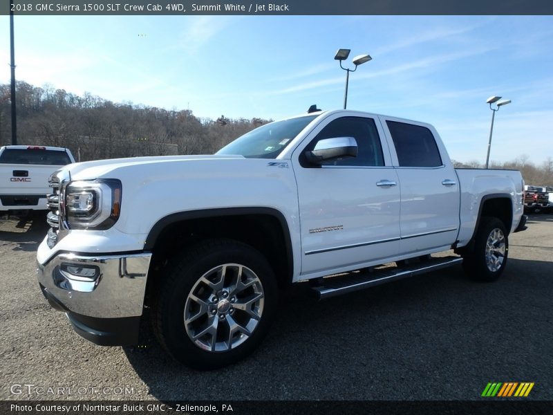 Summit White / Jet Black 2018 GMC Sierra 1500 SLT Crew Cab 4WD