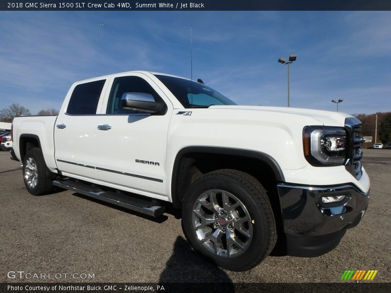 Summit White / Jet Black 2018 GMC Sierra 1500 SLT Crew Cab 4WD