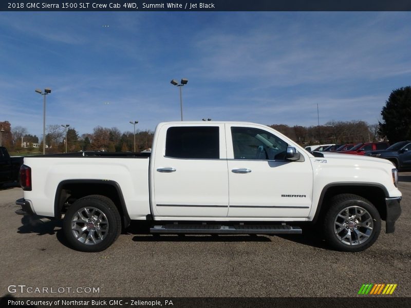 Summit White / Jet Black 2018 GMC Sierra 1500 SLT Crew Cab 4WD