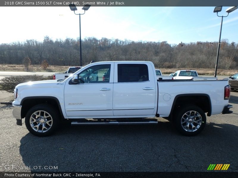 Summit White / Jet Black 2018 GMC Sierra 1500 SLT Crew Cab 4WD