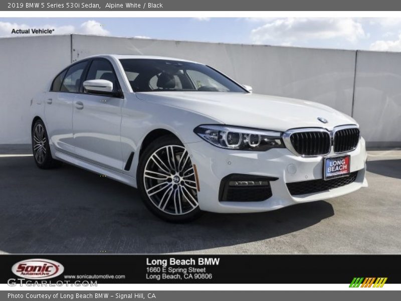 Alpine White / Black 2019 BMW 5 Series 530i Sedan