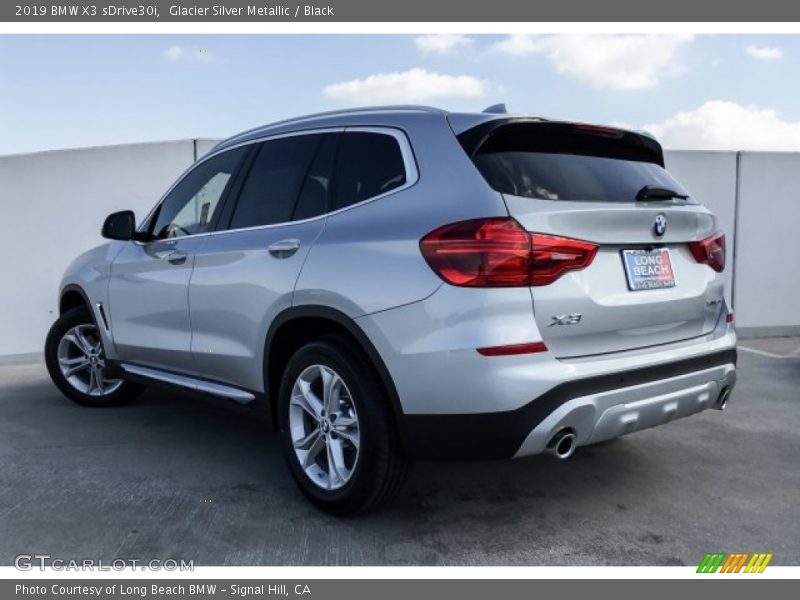 Glacier Silver Metallic / Black 2019 BMW X3 sDrive30i