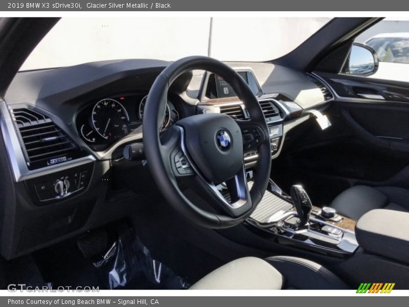 Glacier Silver Metallic / Black 2019 BMW X3 sDrive30i