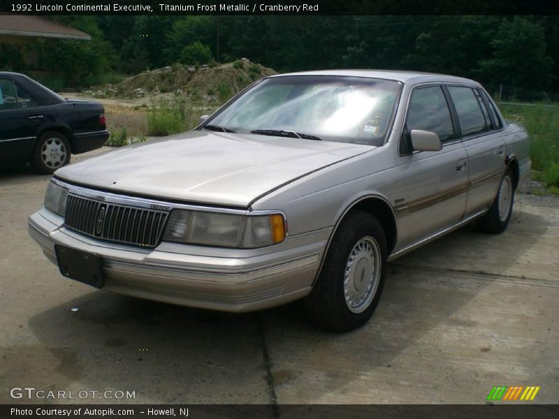 Titanium Frost Metallic / Cranberry Red 1992 Lincoln Continental Executive