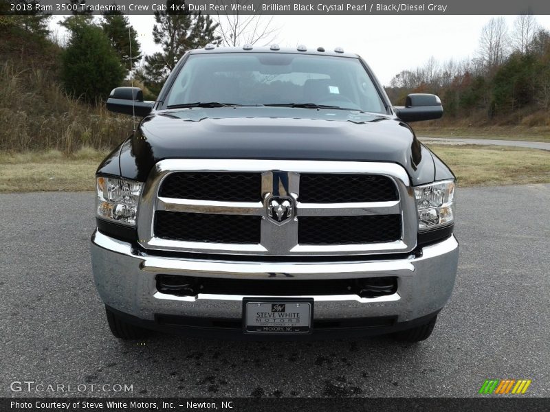 Brilliant Black Crystal Pearl / Black/Diesel Gray 2018 Ram 3500 Tradesman Crew Cab 4x4 Dual Rear Wheel