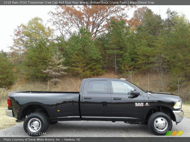 Brilliant Black Crystal Pearl / Black/Diesel Gray 2018 Ram 3500 Tradesman Crew Cab 4x4 Dual Rear Wheel