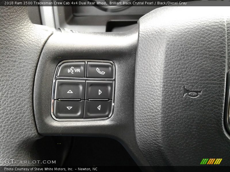 Brilliant Black Crystal Pearl / Black/Diesel Gray 2018 Ram 3500 Tradesman Crew Cab 4x4 Dual Rear Wheel