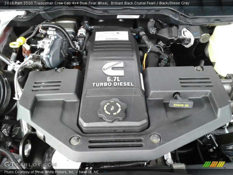 Brilliant Black Crystal Pearl / Black/Diesel Gray 2018 Ram 3500 Tradesman Crew Cab 4x4 Dual Rear Wheel