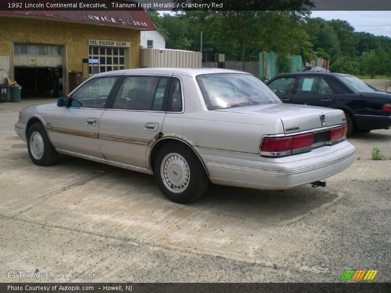 Titanium Frost Metallic / Cranberry Red 1992 Lincoln Continental Executive