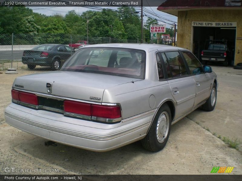 Titanium Frost Metallic / Cranberry Red 1992 Lincoln Continental Executive