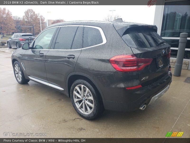 Dark Olive Metallic / Canberra Beige/Black 2019 BMW X3 xDrive30i