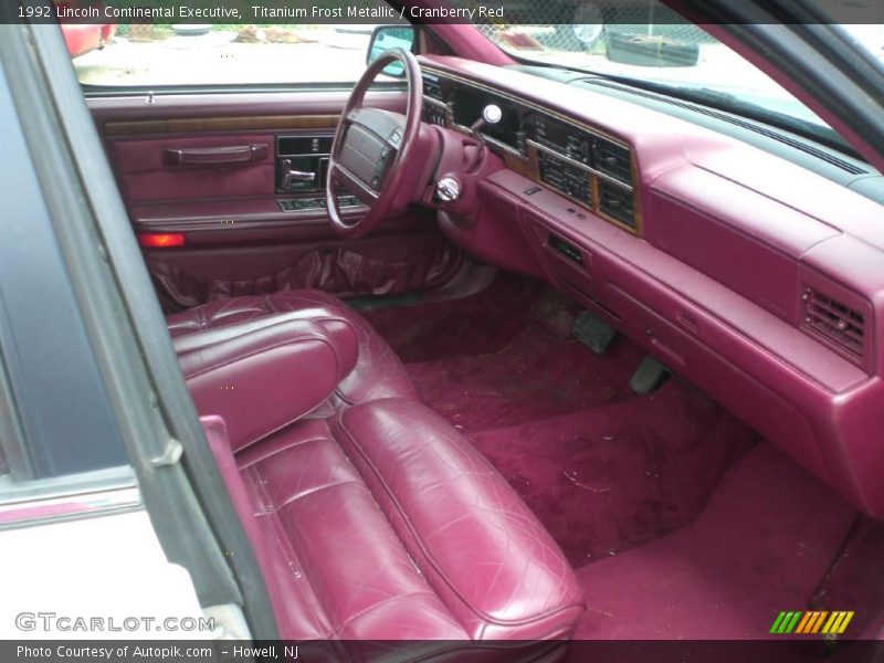Titanium Frost Metallic / Cranberry Red 1992 Lincoln Continental Executive