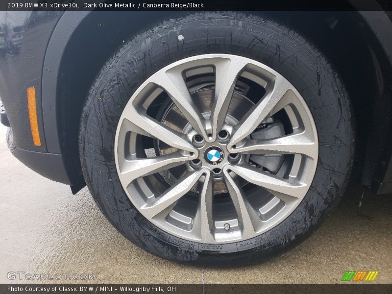 Dark Olive Metallic / Canberra Beige/Black 2019 BMW X3 xDrive30i