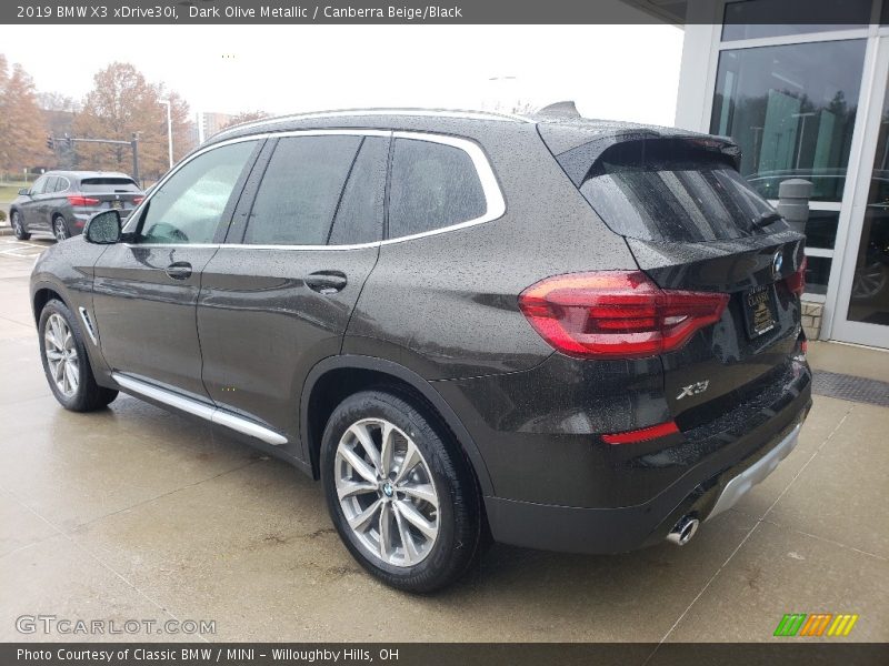 Dark Olive Metallic / Canberra Beige/Black 2019 BMW X3 xDrive30i