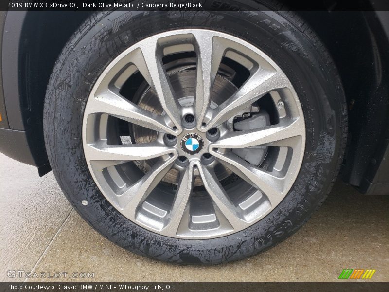 Dark Olive Metallic / Canberra Beige/Black 2019 BMW X3 xDrive30i
