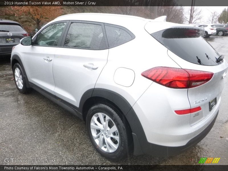 Molten Silver / Gray 2019 Hyundai Tucson Value AWD