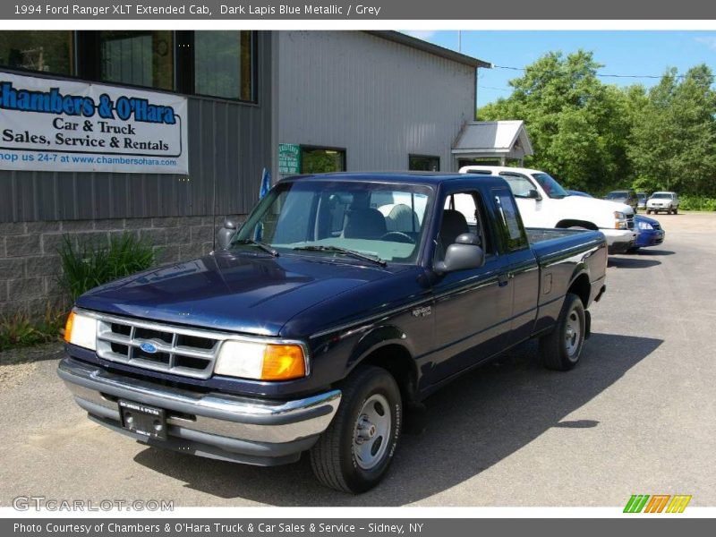 Dark Lapis Blue Metallic / Grey 1994 Ford Ranger XLT Extended Cab