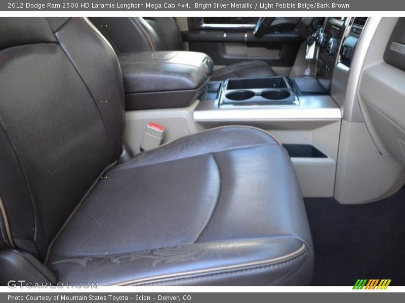 Bright Silver Metallic / Light Pebble Beige/Bark Brown 2012 Dodge Ram 2500 HD Laramie Longhorn Mega Cab 4x4