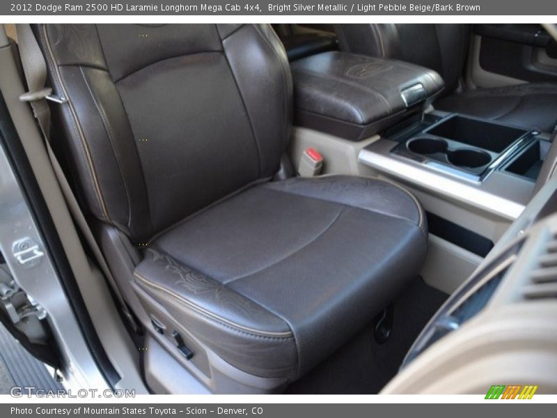 Bright Silver Metallic / Light Pebble Beige/Bark Brown 2012 Dodge Ram 2500 HD Laramie Longhorn Mega Cab 4x4