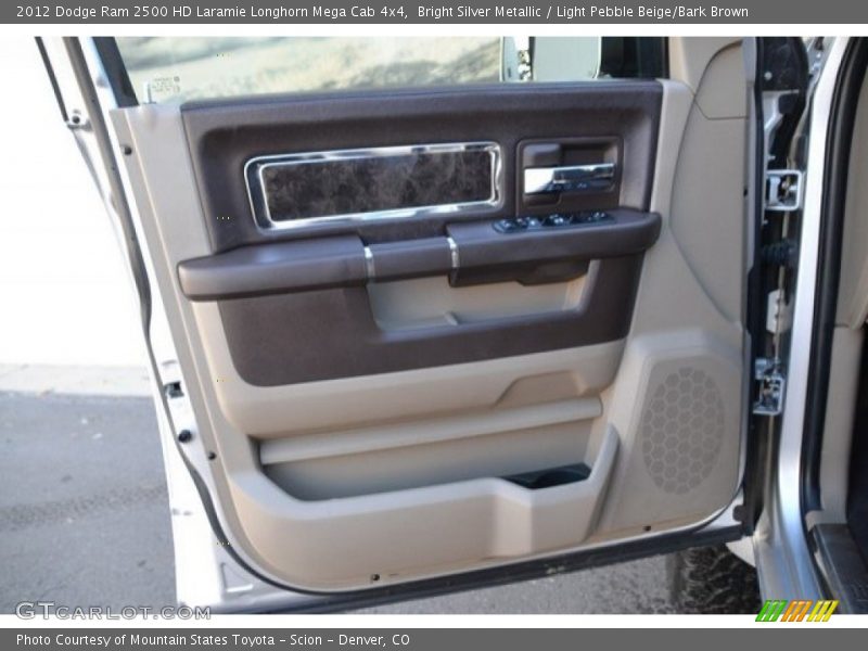 Bright Silver Metallic / Light Pebble Beige/Bark Brown 2012 Dodge Ram 2500 HD Laramie Longhorn Mega Cab 4x4