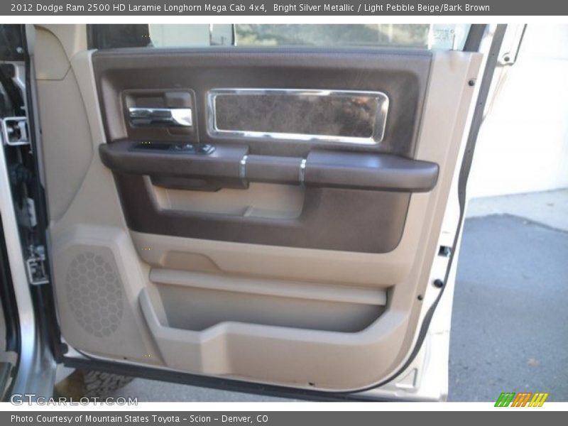 Bright Silver Metallic / Light Pebble Beige/Bark Brown 2012 Dodge Ram 2500 HD Laramie Longhorn Mega Cab 4x4