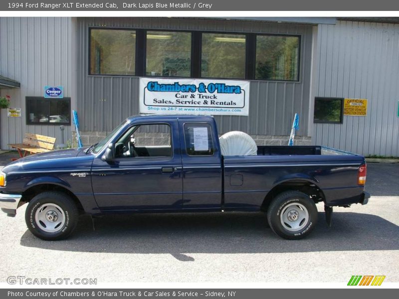 Dark Lapis Blue Metallic / Grey 1994 Ford Ranger XLT Extended Cab