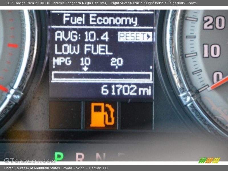 Bright Silver Metallic / Light Pebble Beige/Bark Brown 2012 Dodge Ram 2500 HD Laramie Longhorn Mega Cab 4x4