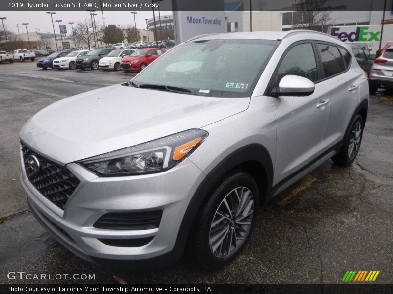 Molten Silver / Gray 2019 Hyundai Tucson SEL AWD