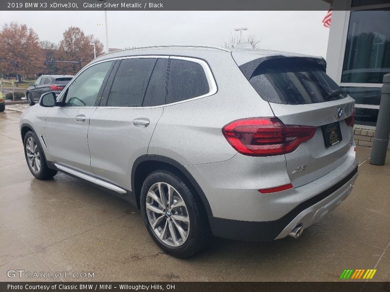 Glacier Silver Metallic / Black 2019 BMW X3 xDrive30i