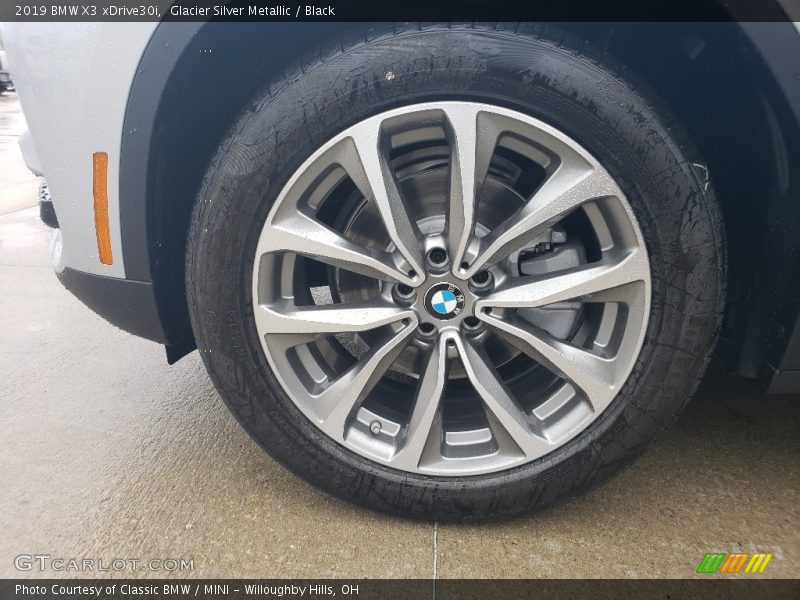 Glacier Silver Metallic / Black 2019 BMW X3 xDrive30i
