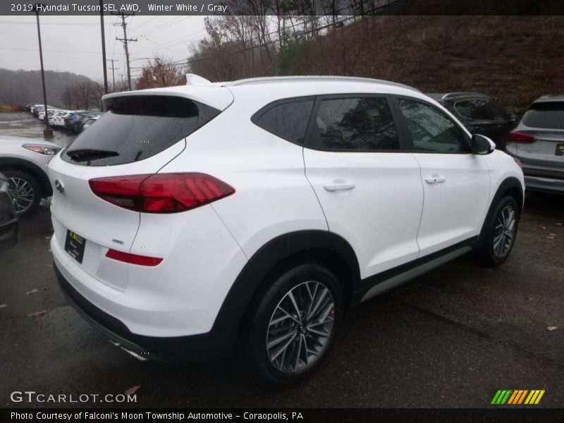 Winter White / Gray 2019 Hyundai Tucson SEL AWD