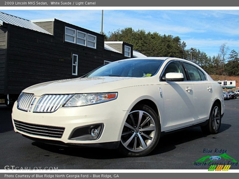 White Suede / Light Camel 2009 Lincoln MKS Sedan