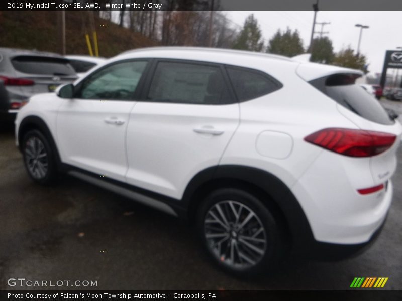 Winter White / Gray 2019 Hyundai Tucson SEL AWD