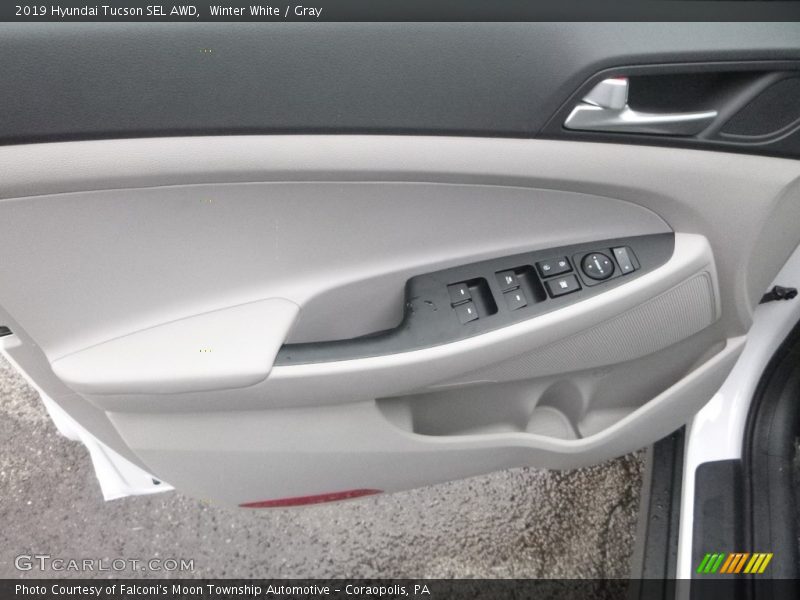 Winter White / Gray 2019 Hyundai Tucson SEL AWD