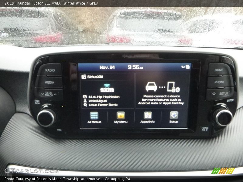 Winter White / Gray 2019 Hyundai Tucson SEL AWD