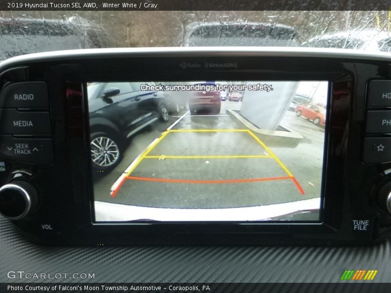 Winter White / Gray 2019 Hyundai Tucson SEL AWD