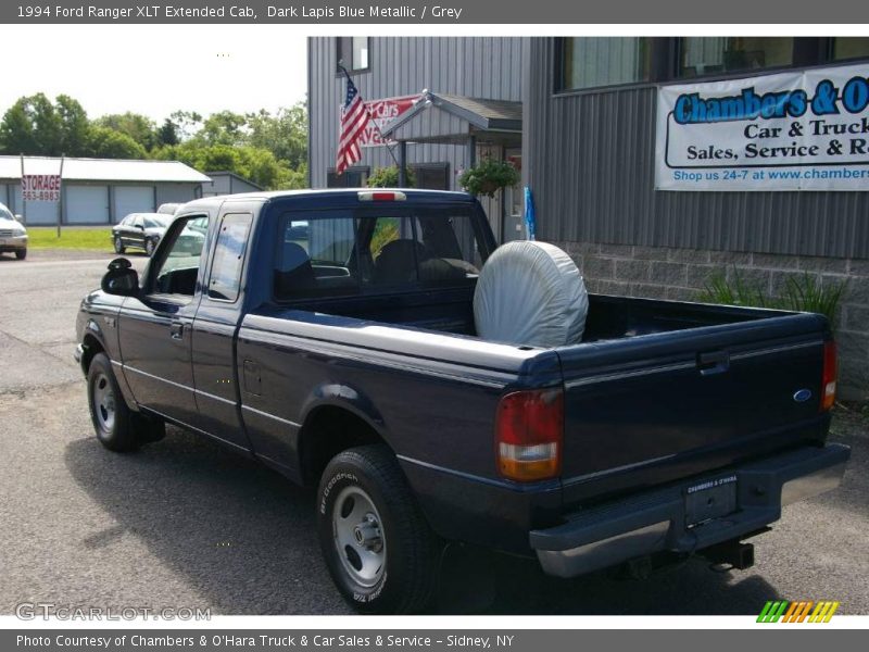 Dark Lapis Blue Metallic / Grey 1994 Ford Ranger XLT Extended Cab