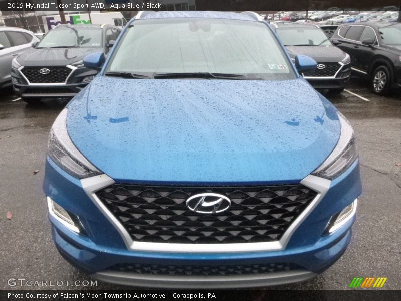 Aqua Blue / Black 2019 Hyundai Tucson Sport AWD